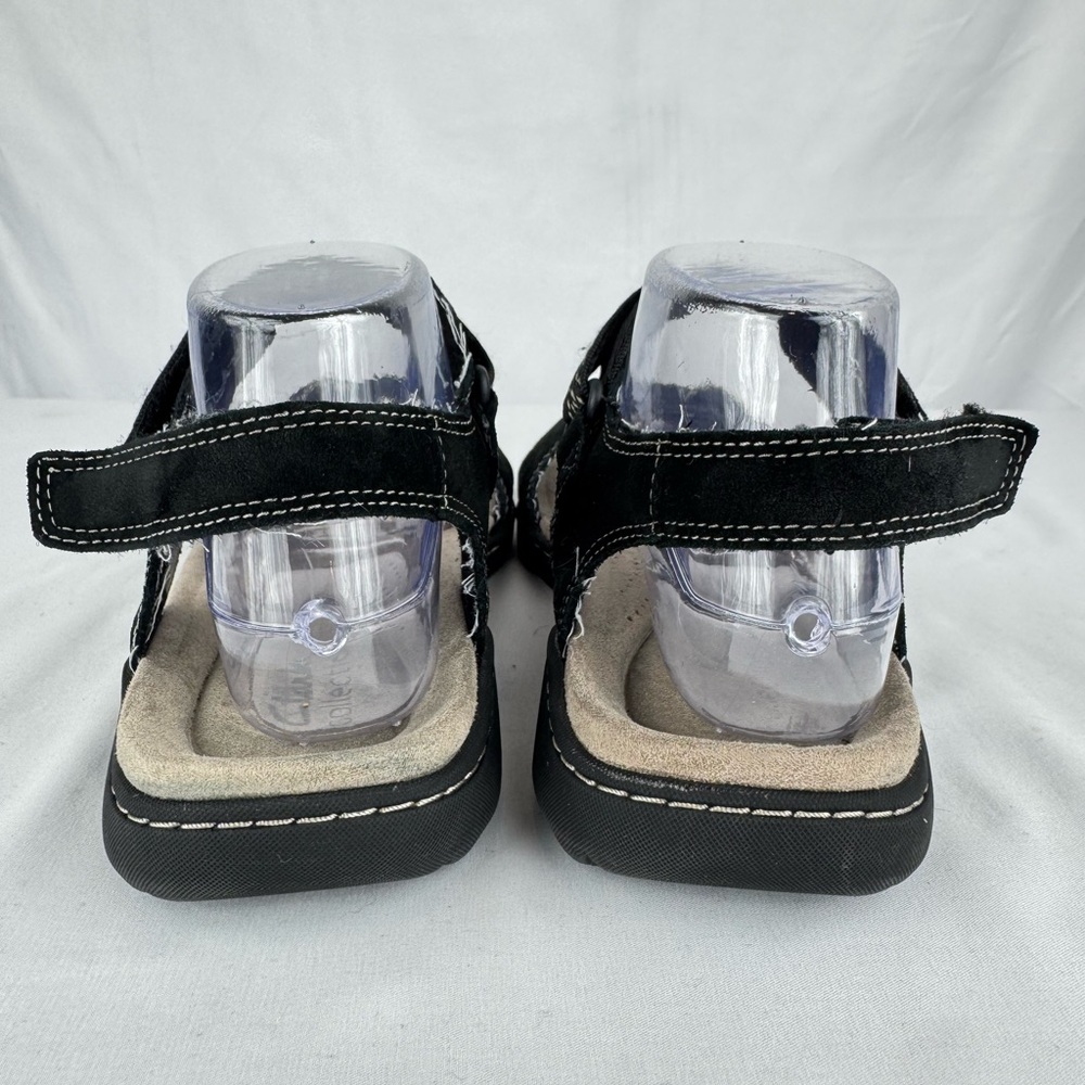 Clarks Amanda Sprint Adjustable Sandals in Black Suede - Picture 4 of 9